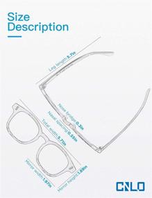 img 3 attached to CNLO Crystal Blue Light Blocking Glasses with UV Protection, Anti-Eyestrain, Lightweight Frame- Unisex