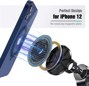 img 2 attached to Premium Magnetic Phone Car Mount for iPhone 12: Ultimate Car Phone Holder with 360° Adjustability and Air Vent Compatibility - iPhone 13/iPhone 12 Pro Mini Pro Max Compatible