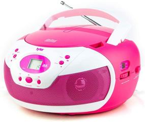 img 4 attached to Versatile Tyler Portable Neon Pink Stereo CD Player: AM/FM Radio, Aux & Headphone Jack for Optimal Music Experience (TAU105-NPK)