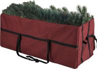 🎄 christmas storage bag large for 7.5 foot tree - elf stor heavy duty canvas, red логотип
