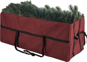 img 4 attached to 🎄 Christmas Storage Bag Large for 7.5 Foot Tree - Elf Stor Heavy Duty Canvas, Red