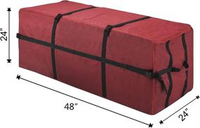 img 3 attached to 🎄 Christmas Storage Bag Large for 7.5 Foot Tree - Elf Stor Heavy Duty Canvas, Red