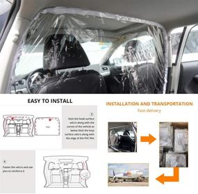 img 4 attached to 🚖 AUTOYOUTH Car Taxi Isolation Film - Plastic Anti-Fog Full Surround Protective Cover Net for Cab Front and Rear Row Car Insulation Film, Ensuring Safety and Comfort for Driver and Passenger