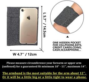 img 3 attached to 📱 Versatile Variegated Black SMALL Armband for iPhone 6 6S 7 8 X XR XS 11 12 Pro Android Pixel - Ideal for Football, Basketball, Skating, Biking, Running, Walking & Jogging
