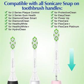 img 1 attached to 🔌 8 Pack Replacement Brush Heads for Philips Sonicare: Compatible with Diamondclean 4100 5100 6100 C2 C3 W2 HX6064 Electric Toothbrushes