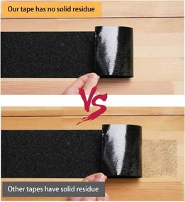 img 2 attached to 👣 High Traction Grip Tape - Heavy Duty Non Slip Tape for Outdoor/Indoor Stairs, Waterproof & Durable - 4" x 36ft, Triple Layer Adhesive - Black