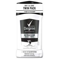 👕 degree men ultraclear antiperspirant: defends against deodorant stains, black + white protection, 2.7 oz, 2 count logo