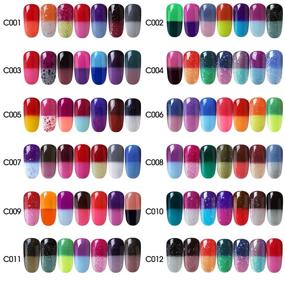 img 3 attached to Blue Velvet Color Changing Gel Nail Polish - 7pcs UV Gel Nail Lacquer Set for Nail Art Manicure. Perfect Starter Gift Kit with 10ML bottles.