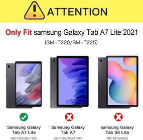 img 3 attached to Herize Case for Galaxy Tab A7 Lite 8.7 Inch - Screen Protector, Pencil Holder - 3-Layer Heavy Duty Dropproof Silicon Case with Handle Shoulder Strap - Samsung Tab A7 Lite SM-T225/T220