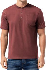 img 4 attached to QUALFORT Henley Shirts Sleeve Casual