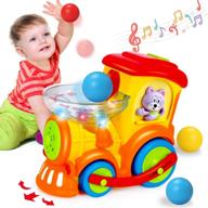 🚂 игрушки lagsean для малышей от 12 до 18 месяцев - поезд "падай и поезжай" - раннее образовательные игрушки для малышей от 1 до 4 лет для мальчиков и девочек - развитие от 6 до 12 месяцев - включает 3 мяча, свет, звук, музыку - идеальные рождественские и днюха подарки логотип