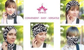 img 2 attached to 🌂 Pop-N-Go Chiffon: Your Ultimate Water-Resistant Rain Scarf, Bonnet, & More!