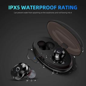 img 1 attached to 🎧 ParaPace True Wireless Earbuds: Sport Bluetooth 5.0 TWS Headphones with Noise Cancelling, Deep Bass, and IPX5 Waterproof - 40H Playtime Headset (Black)