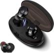 🎧 parapace true wireless earbuds: sport bluetooth 5.0 tws headphones with noise cancelling, deep bass, and ipx5 waterproof - 40h playtime headset (black) logo
