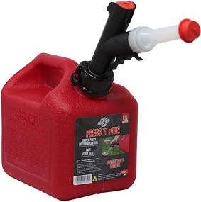 img 2 attached to 🔥 Effortlessly Fill Your Tank with GARAGE BOSS GB310 Briggs and Stratton GarageBoss Press 'N Pour 1+ Gallon Gas Can, Red