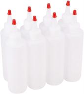 🎨 ph pandahall 6oz 8 pack plastic squeeze bottles with red tip caps for art, crafts, and painting. logo