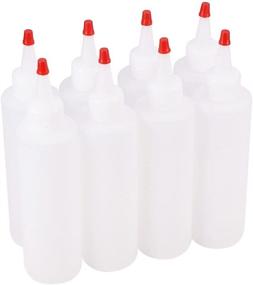 img 4 attached to 🎨 PH PandaHall 6oz 8 Pack Plastic Squeeze Bottles with Red Tip Caps for Art, Crafts, and Painting.