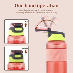 img 2 attached to 🥤 32/40/50oz Sports Water Bottle with Detachable Straw and Fruit Infuser – Reusable Fast Flow Leak-proof Water Jug, BPA-Free Tritan Plastic Drinking Bottle for Gym, Yoga, Running, Cycling, Fitness, Hiking, and Outdoor Activities