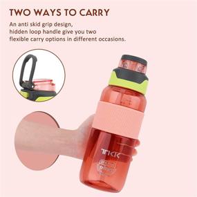 img 3 attached to 🥤 32/40/50oz Sports Water Bottle with Detachable Straw and Fruit Infuser – Reusable Fast Flow Leak-proof Water Jug, BPA-Free Tritan Plastic Drinking Bottle for Gym, Yoga, Running, Cycling, Fitness, Hiking, and Outdoor Activities