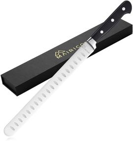 img 4 attached to 🔪 MAIRICO Premium 11-inch Stainless Steel Carving Knife - Ultra Sharp Ergonomic Design - Perfect for Precision Slicing of Roasts, Meats, Fruits, and Vegetables