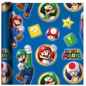 img 1 attached to SUPER MARIO THEME WRAPPING PAPER