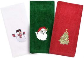 img 4 attached to 🎄 Christmas Hand Towels: 3 Pack Decorative Dish Towels Set with Embroidered Holiday Design - Perfect Gift Set for Drying, Cleaning, Cooking & Baking!