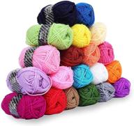 🧶 kurelle 100% acrylic knitting crochet yarn skeins - assorted colors 20 pack, 25g bonbons, 40m/43.74 yards - perfect for colourful handcrafts and mini weaving projects logo