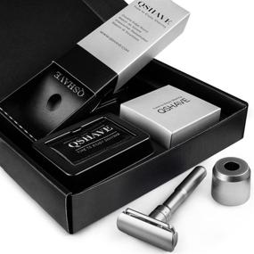 img 2 attached to QSHAVE Adjustable Double Edge Safety Razor 700 - Premium Quality Razor with Stand, Leather Protective Sleeve, and 5pcs Titanium Coated Blades