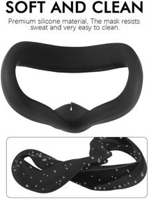 img 1 attached to Colohas VR Interfacial Silicone Cover Face Cover For Oculus Quest 2 Sweat Guard Anti-Leakage Cushion Pad (Black)