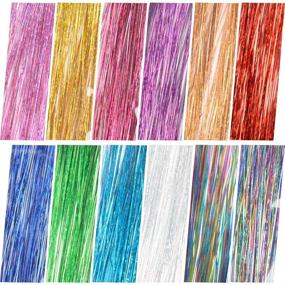 img 3 attached to Sparkling Extensions Highlights Multi Colors Hairpieces