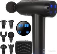 img 1 attached to 💪 Powerful Massage Gun Deep Tissue - Athlete's Percussion Massager for Effective Pain Relief! 10 Massage Heads & 20 Speeds - Black review by Reg Lin