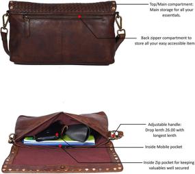 img 3 attached to 👜 Съемные женские сумки и бумажники - кожаные коричневые плечевые сумки