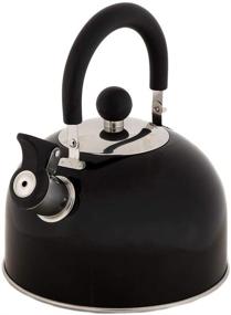 img 3 attached to 🍵 Discover the Perfect 2 Quart Stainless Steel Whistling Tea Kettle by Lily's Home - Ideal Stovetop Tea and Water Boiler for Home, Dorm, Condo or Apartment in Black