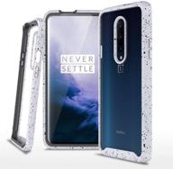 📱 jeylly oneplus 7t pro case - impact resistant rugged cover with full-body hybrid shockproof bumper for oneplus 7t pro 5g mclaren, white/clear logo