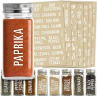 🏷️ talented kitchen 134 spice jar labels: white all caps spice names + numbers for easy rack organization logo