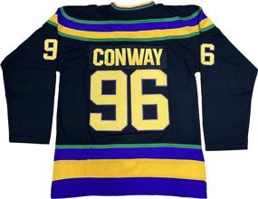 img 2 attached to 🦆 Official Charlie Conway #96 Mighty Ducks Adam Banks #99 Ice Hockey Movie Jersey