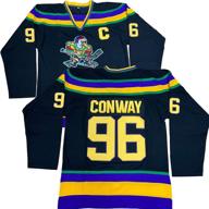 🦆 official charlie conway #96 mighty ducks adam banks #99 ice hockey movie jersey logo