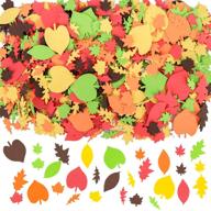 🍁 thanksgiving foam stickers bulk pack - 540pcs | adhesive foam maple leaves stickers | art craft scrapbook supplies for thanksgiving autumn party decorations logo