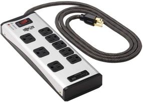 img 3 attached to 💡 Tripp Lite Surge Protector Power Strip: 8-Outlet Metal with USB-A & USB C Charging Ports, 8ft Cord - Enhanced Protection and Convenience (TLM88USBC)