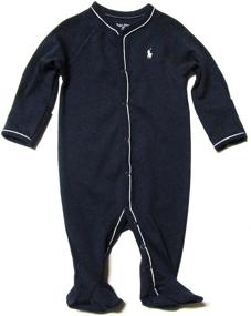 img 1 attached to Polo Ralph Lauren Kids Baby Boy's Interlock Solid Coveralls (Infant): Stylish and Comfortable Infant Outfit