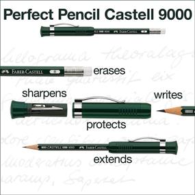 img 3 attached to 🖊️ Набор карандашей Faber-Castell Perfect Pencil - Castell 9000, 3 заправки, карандаш №2, точилка и удлинитель для карандаша