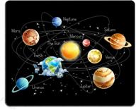 solar system planets gaming mouse pad - stars, milky way galaxy, sun, mercury, venus, earth, mars, jupiter, saturn, uranus, neptune, cosmos, nebula logo