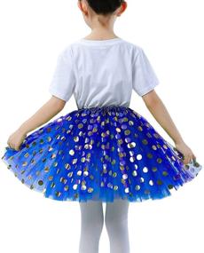 img 1 attached to 👗 Tutu Skirt for Girls Kids Toddlers - 5 Layer Tulle Multicolor Princess Ballet Party Dress (2-8 Years)