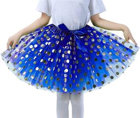 img 3 attached to 👗 Tutu Skirt for Girls Kids Toddlers - 5 Layer Tulle Multicolor Princess Ballet Party Dress (2-8 Years)