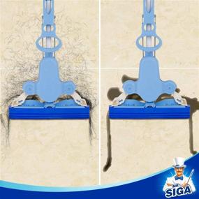 img 1 attached to MR.SIGA Blue Sponge Mop: Super Absorbent Head & Telescopic Handle for Effortless Cleaning