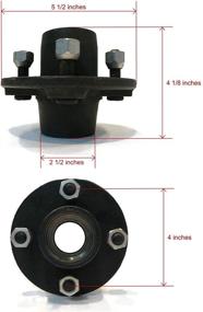 img 3 attached to 🚚 The ROP Shop (4 Pack) Trailer Axle Kits with 4x4 Bolt Idler Hub & 1 Inch Round BT8 Spindle