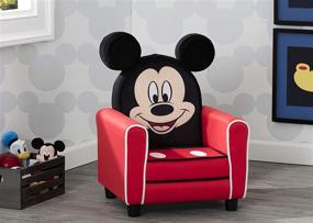 img 3 attached to 🐭 Disney Mickey Mouse Figural Upholstered Kids Chair by Delta Children