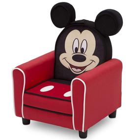 img 1 attached to 🐭 Disney Mickey Mouse Figural Upholstered Kids Chair by Delta Children