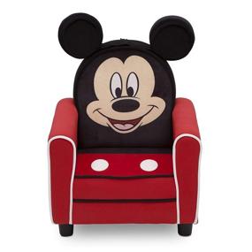 img 4 attached to 🐭 Disney Mickey Mouse Figural Upholstered Kids Chair by Delta Children