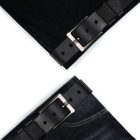 img 1 attached to 🤠 Western Style Leather Belts with Regular Buckle - Enhance Your Outfit!